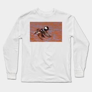 Fast Flight - Hooded Merganser Long Sleeve T-Shirt